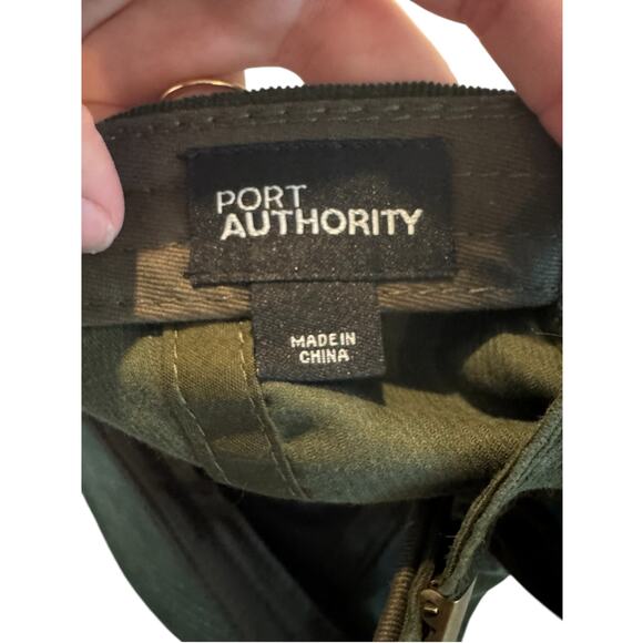 Reco Green Corduroy Dad Hat Adjustable Port Authority Cap 100% Cotton - Picture 6 of 8